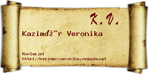 Kazimér Veronika névjegykártya